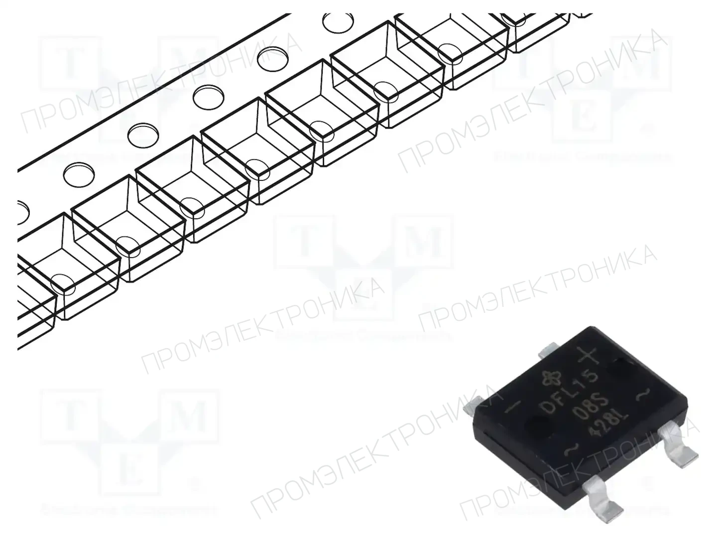 VISHAY DFL1508S-E3/77 — Однофазные мосты диодные SMD/THT