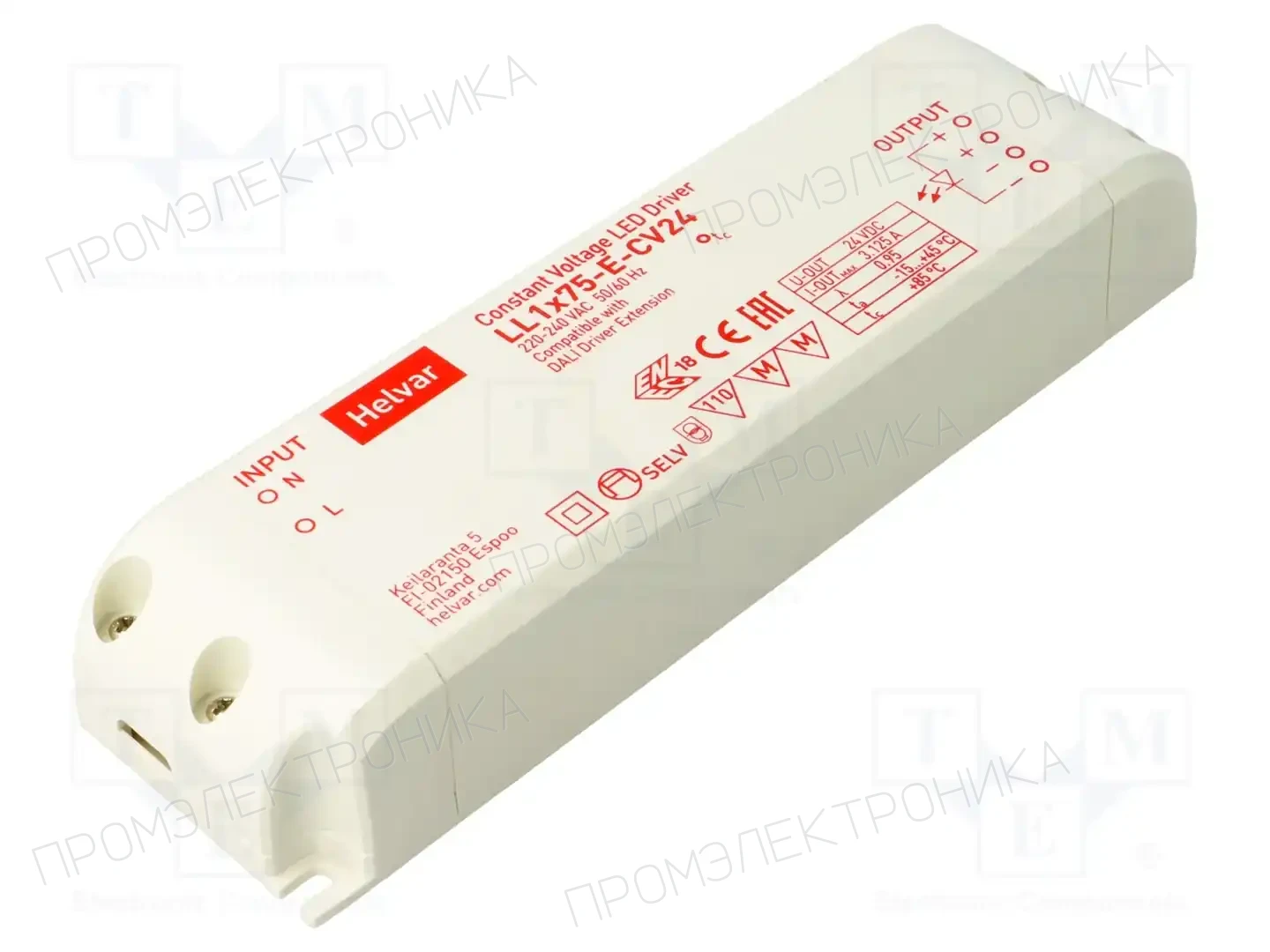 HELVAR LL 1X75-E-CV24 — Блоки питания для LED