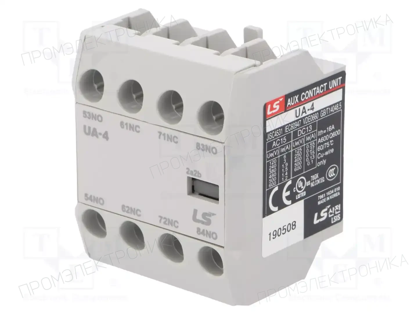 LS ELECTRIC UA-4 2A2B — Контакторы - дополнительное оборудование