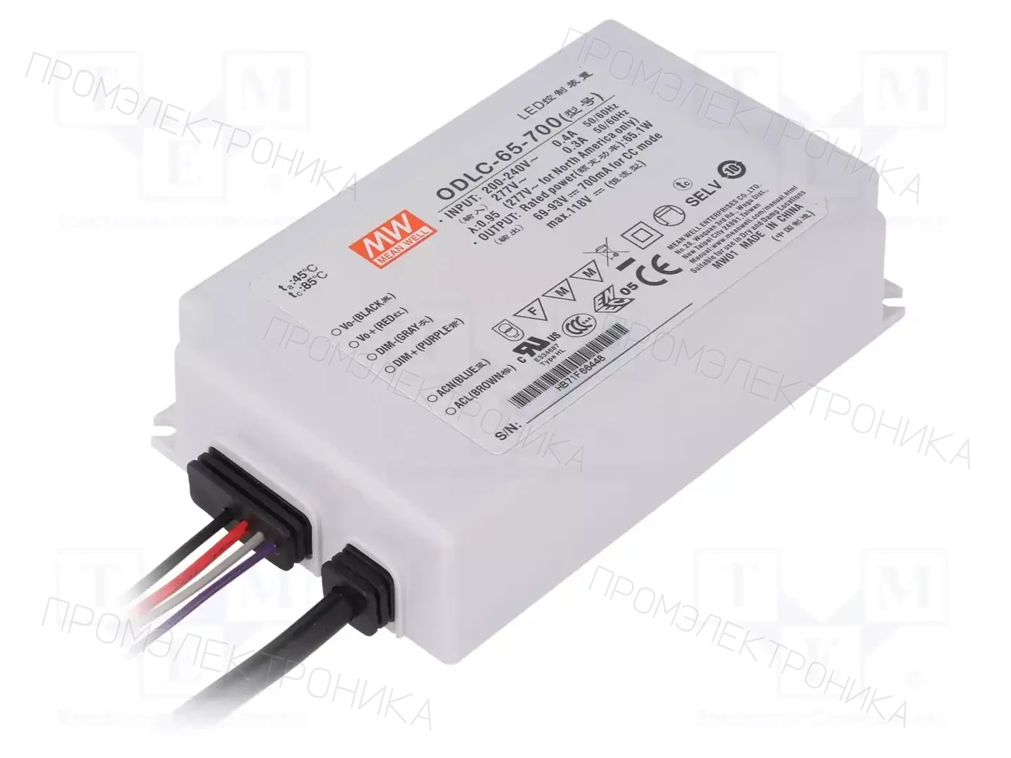 MEAN WELL ODLC-65-700 — Блоки питания для LED