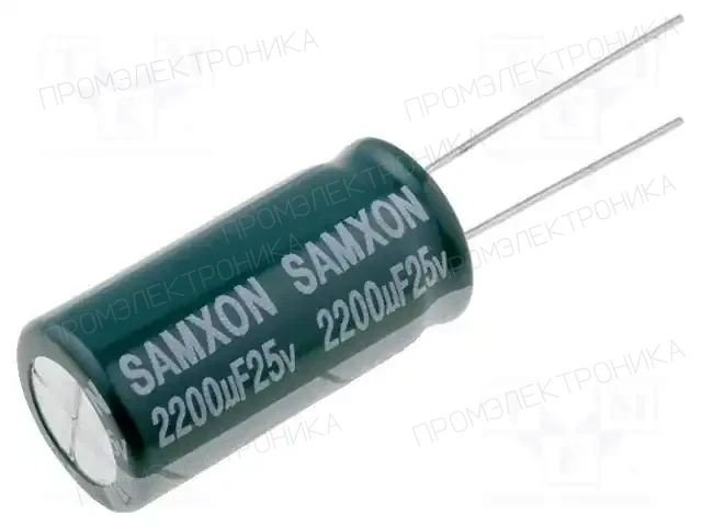 SAMXON EGF228M1EI25RR — Конденсаторы электролитические THT