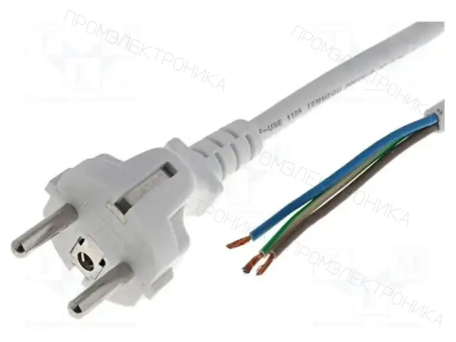 LIAN DUNG LT312 H05VV-F 3X0.75 1.8M WHT — Кабели питания компьютерные и универс
