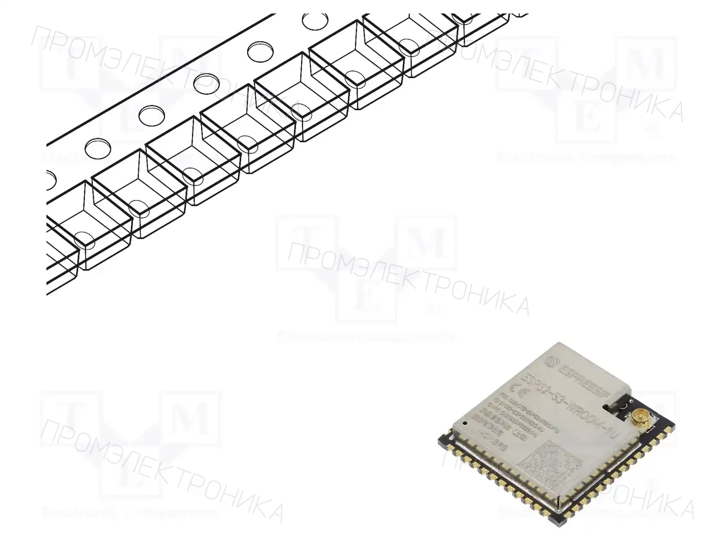 ESPRESSIF ESP32-S3-WROOM-1U-N16R8 — Модули IoT (WiFi/Bluetooth)