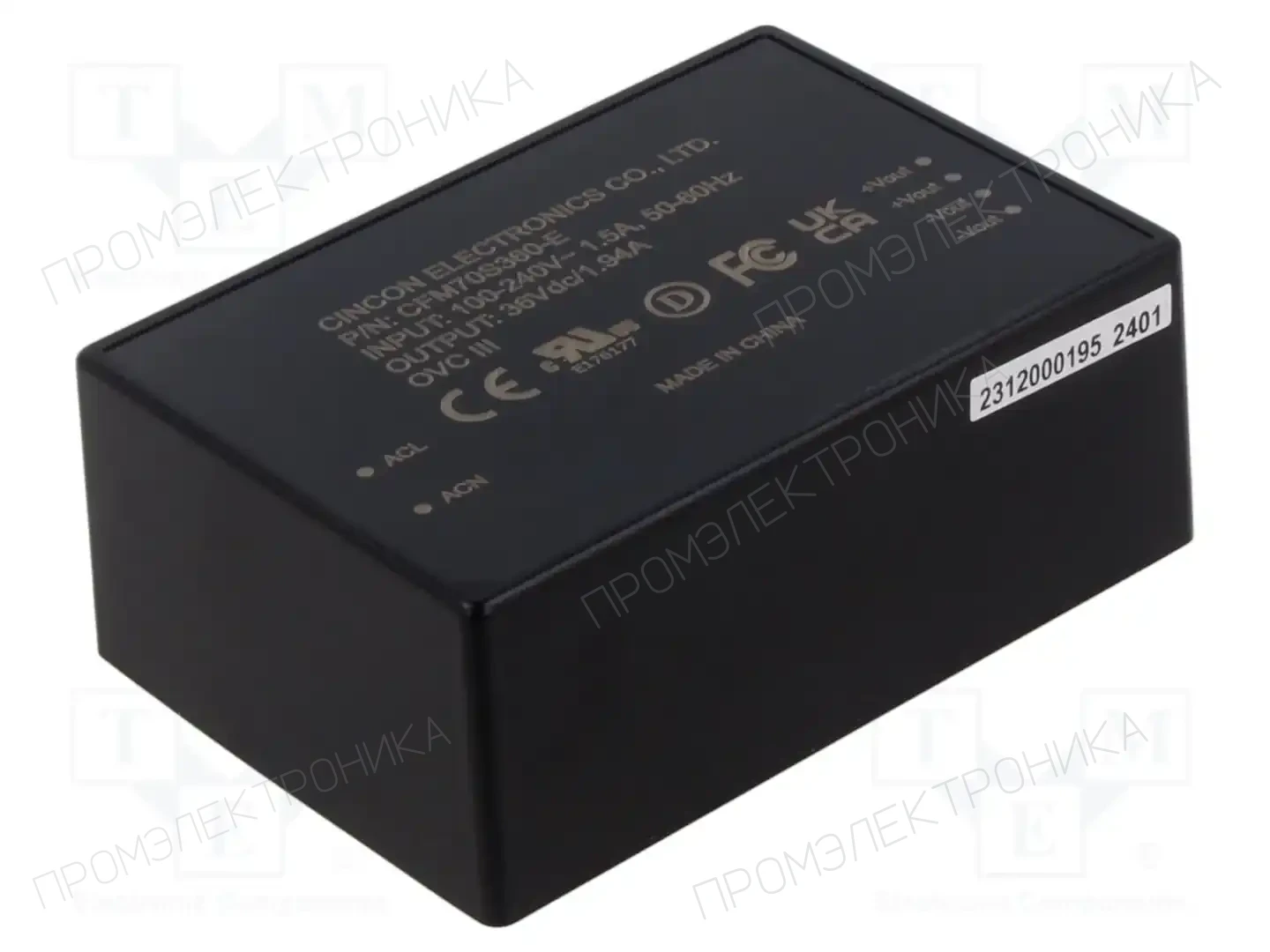 CINCON CFM70S360-E — Преобразователи AC/DC для PCB