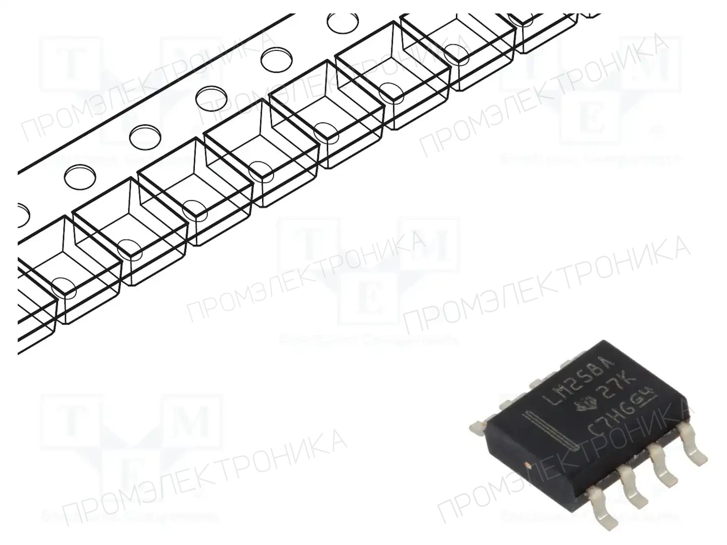 Texas Instruments LM258ADR — Операционные усилители SMD