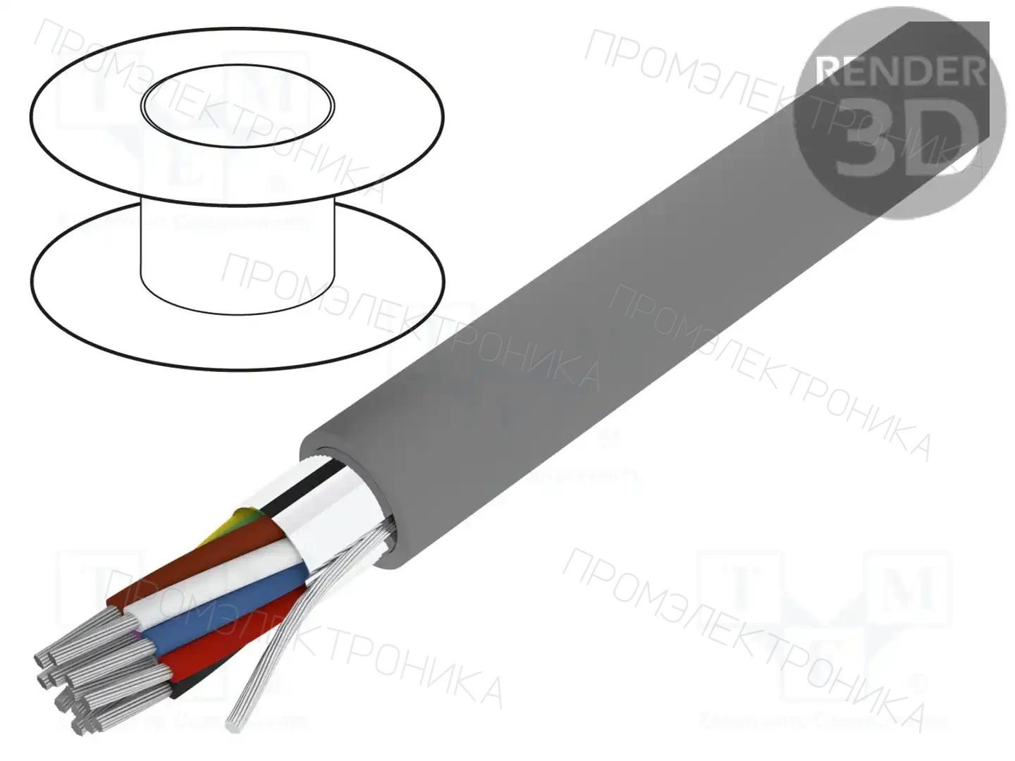 ALPHA WIRE 1219/50C SL001 — Провода многожильные экранированные