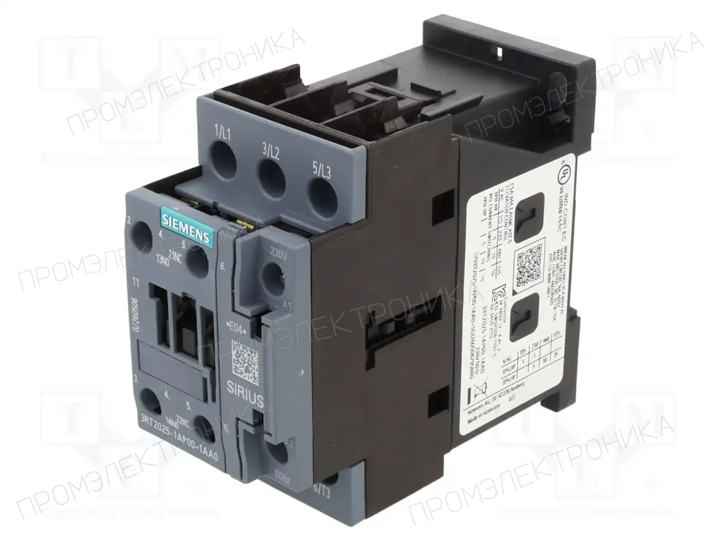 SIEMENS 3RT2025-1AP00-1AA0 — Контакторы - главные модули