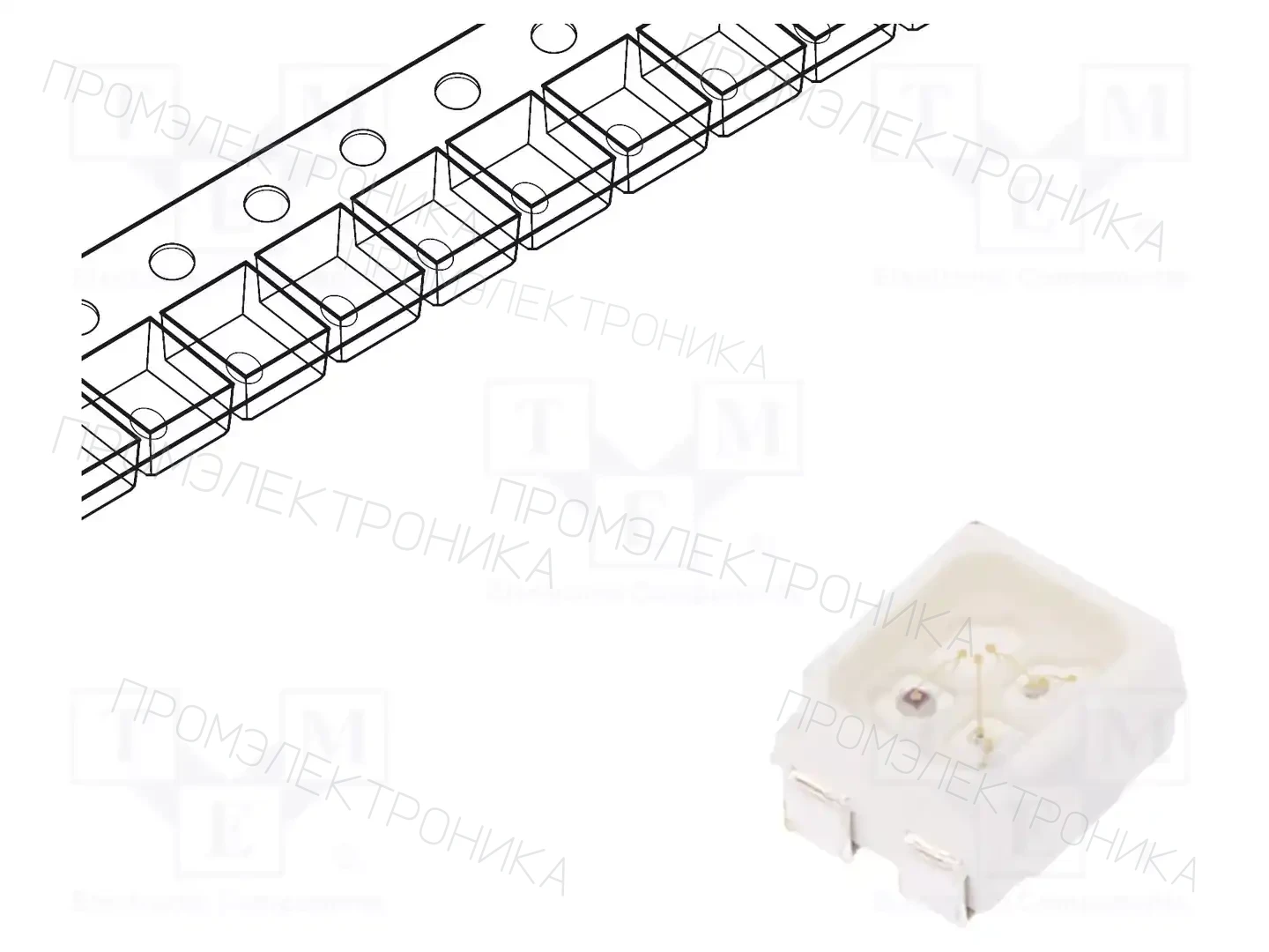 EVERLIGHT 67-23/R6GHBHC-B05/2T — Светодиоды SMD цветные