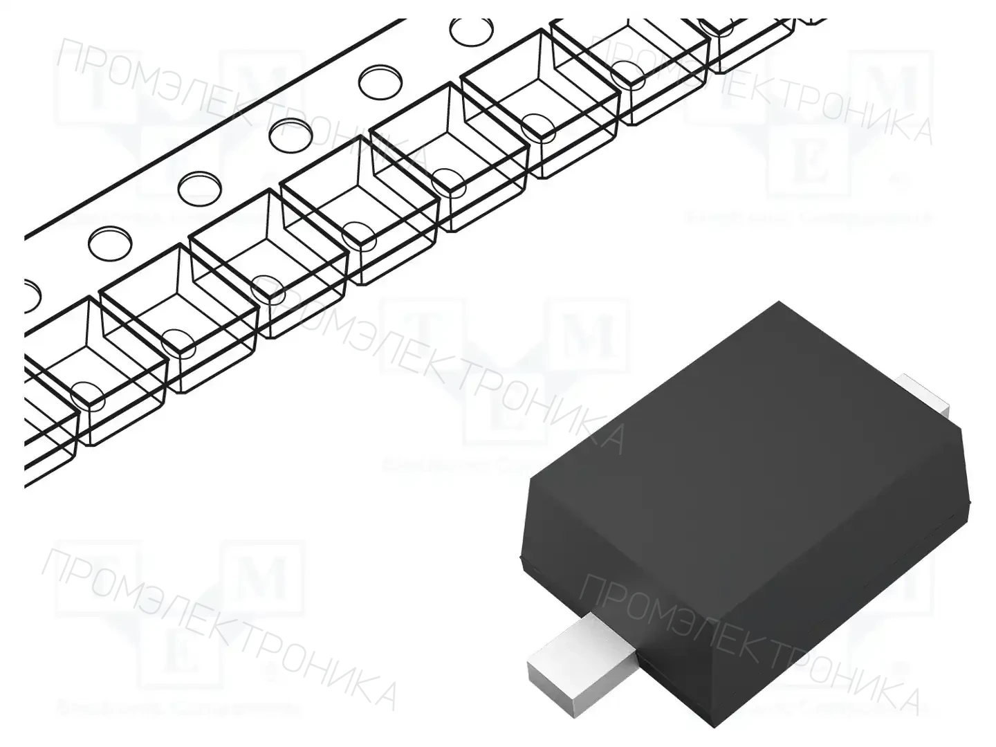 onsemi ESD9C5.0ST5G — Диоды TVS SMD однонаправленные