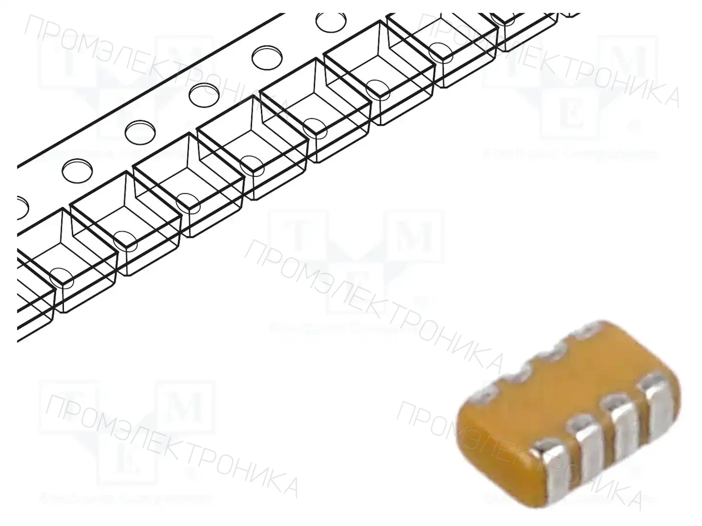 KYOCERA AVX W2A4YC104MAT2A — Конденсаторные сборки MLCC