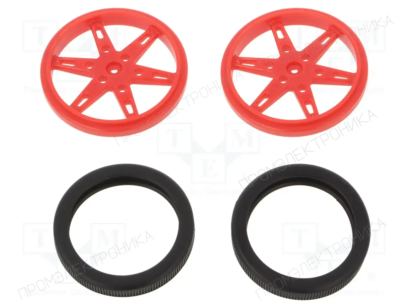 POLOLU POLOLU WHEEL(20T, 4.8MM) - 60×8MM, RED — Аксессуары для робототехники и RC WHEEL(20T, 4.8MM) - 60×8MM, RED