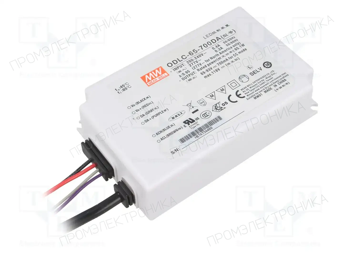 MEAN WELL ODLC-65-700DA — Блоки питания для LED
