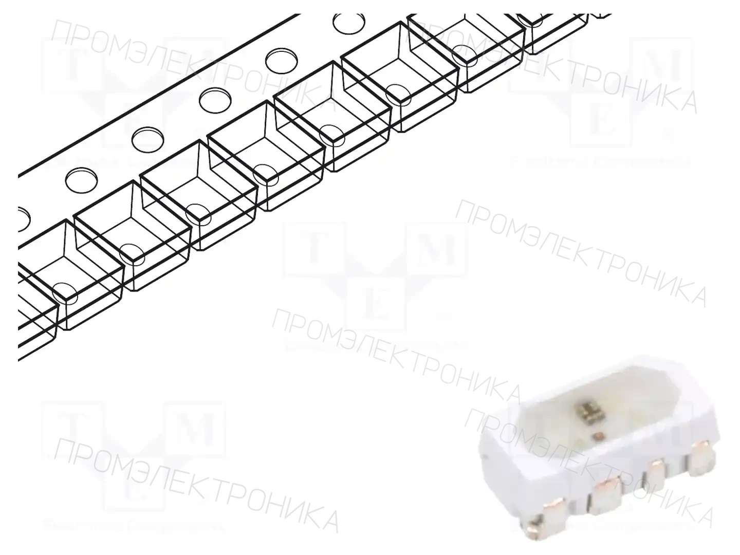 Inolux IN-PI42TASPRPGPB — Светодиоды SMD цветные
