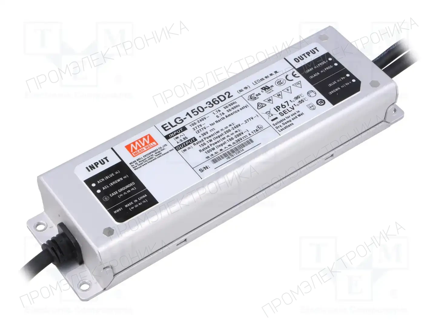 MEAN WELL ELG-150-36D2 — Блоки питания для LED