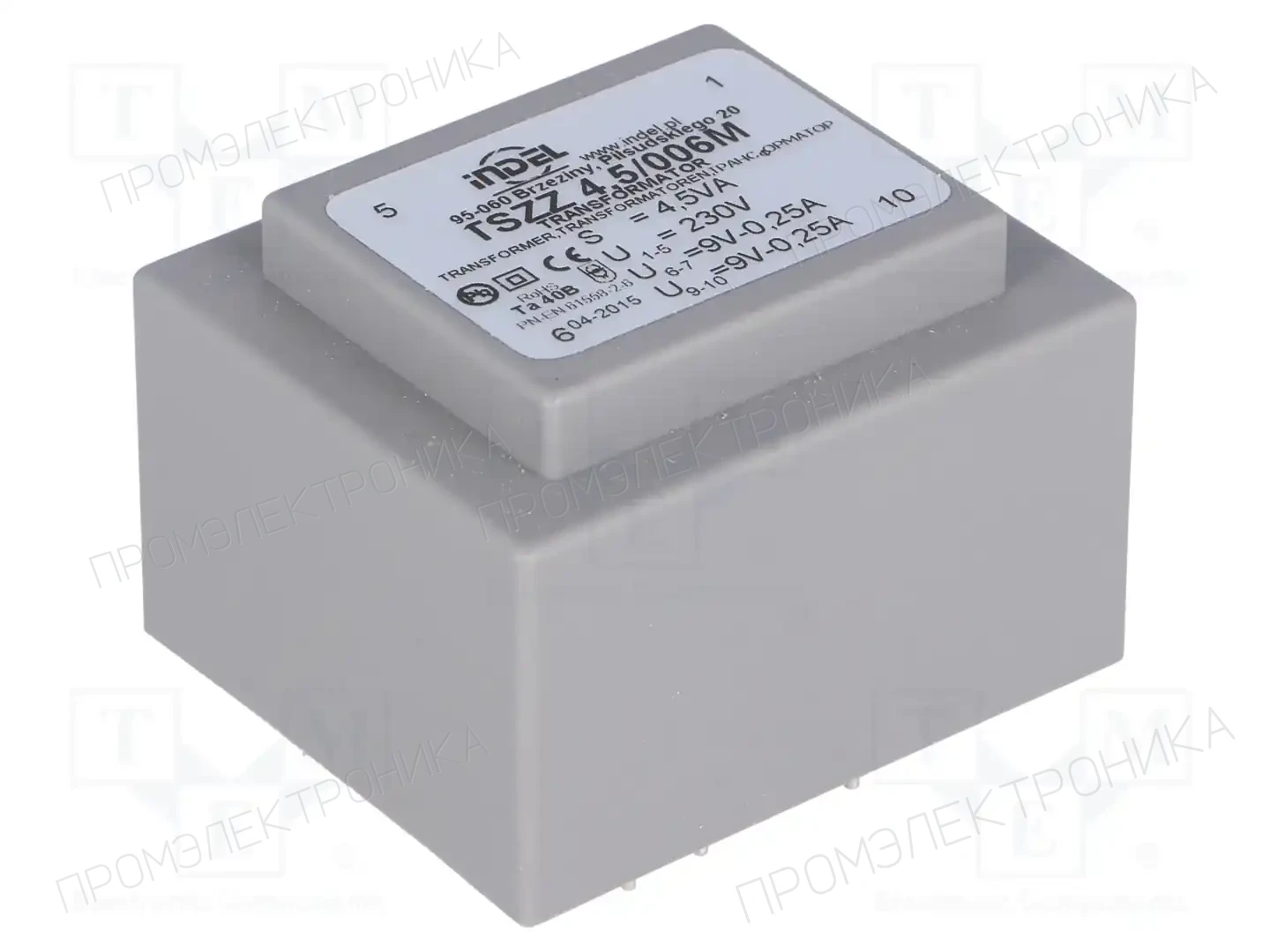 INDEL TSZZ4.5/006M — Трансформаторы PCB