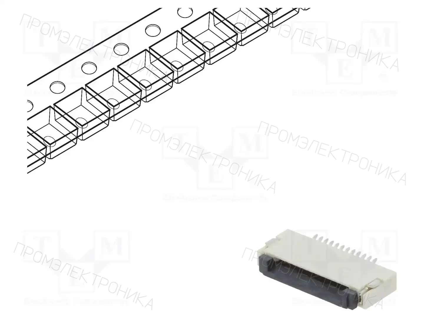 CONNFLY DS1020-12-12VBT1A-R — Разъeмы FFC/FPC растр 0,5мм
