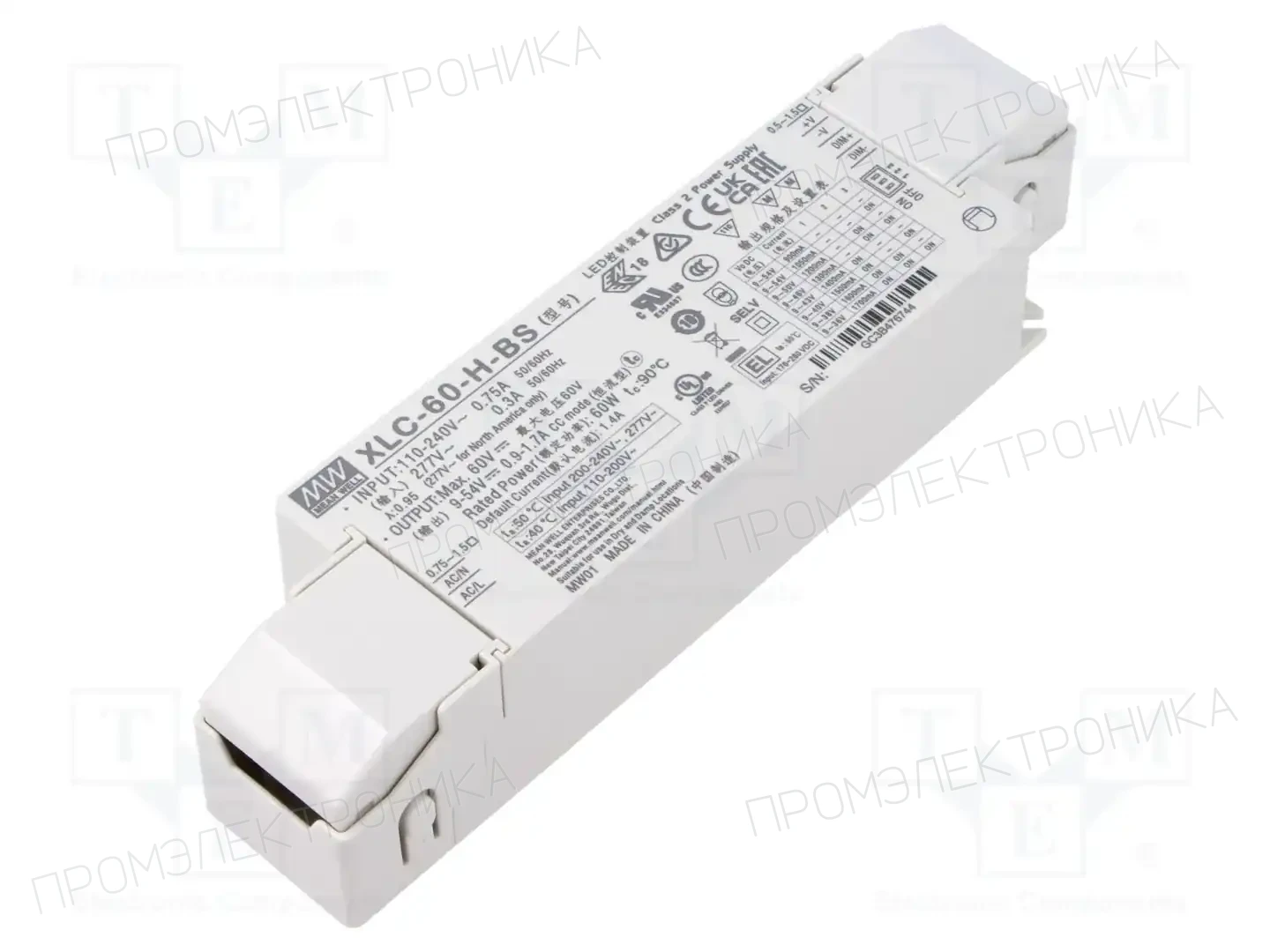 MEAN WELL XLC-60-H-BS — Блоки питания для LED