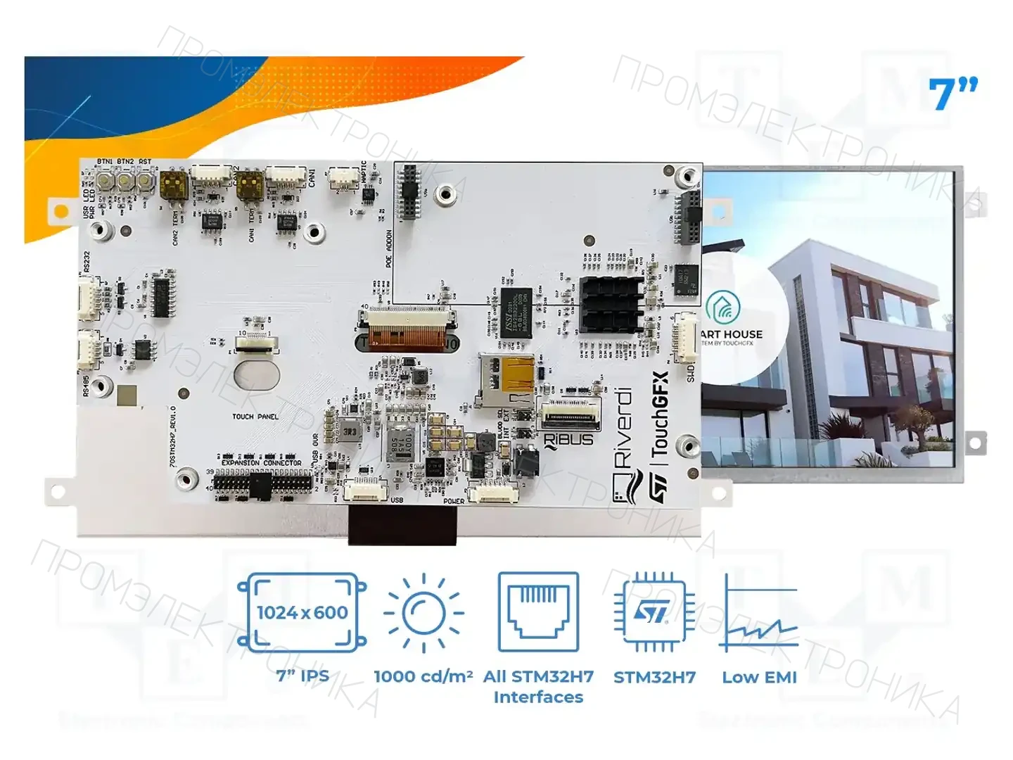 Riverdi SM-RVT70HSSFWN00 — Интеллигентные дисплеи