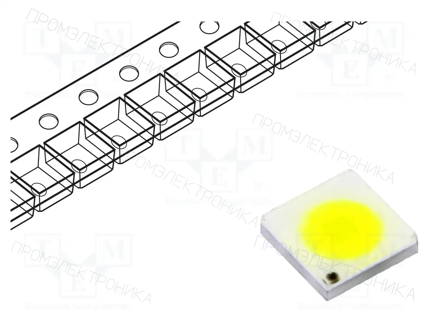 LUCKYLIGHT CP3535W-W2H-1W — Светодиоды мощности белые - Emitter