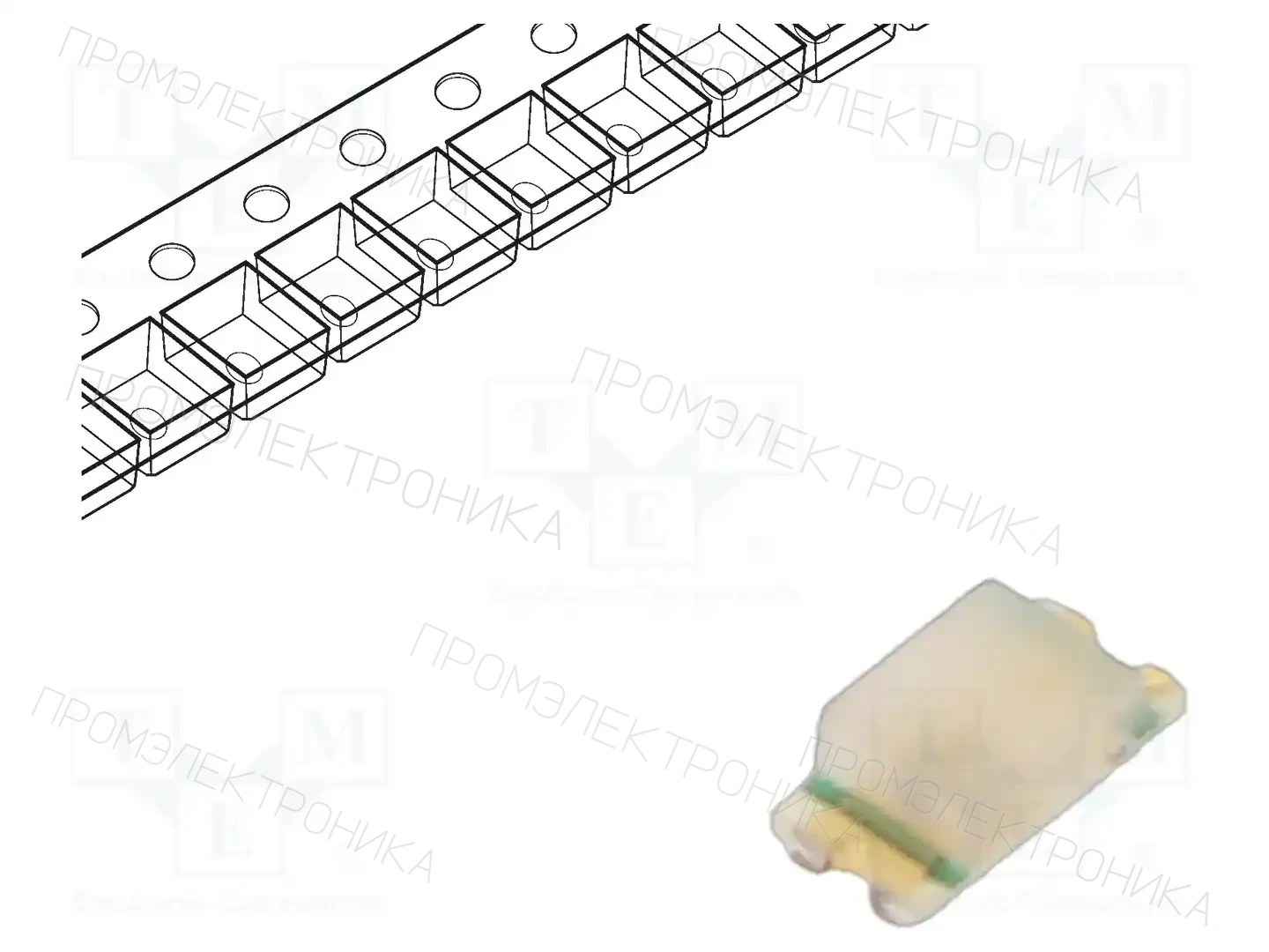 ROHM SEMICONDUCTOR SML-D12P8WT86C — Светодиоды SMD цветные