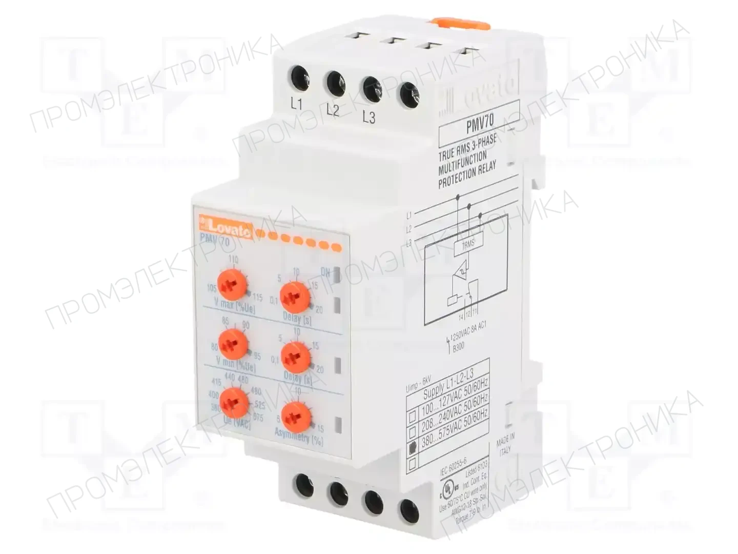 LOVATO ELECTRIC PMV70A575 — Контрольные реле