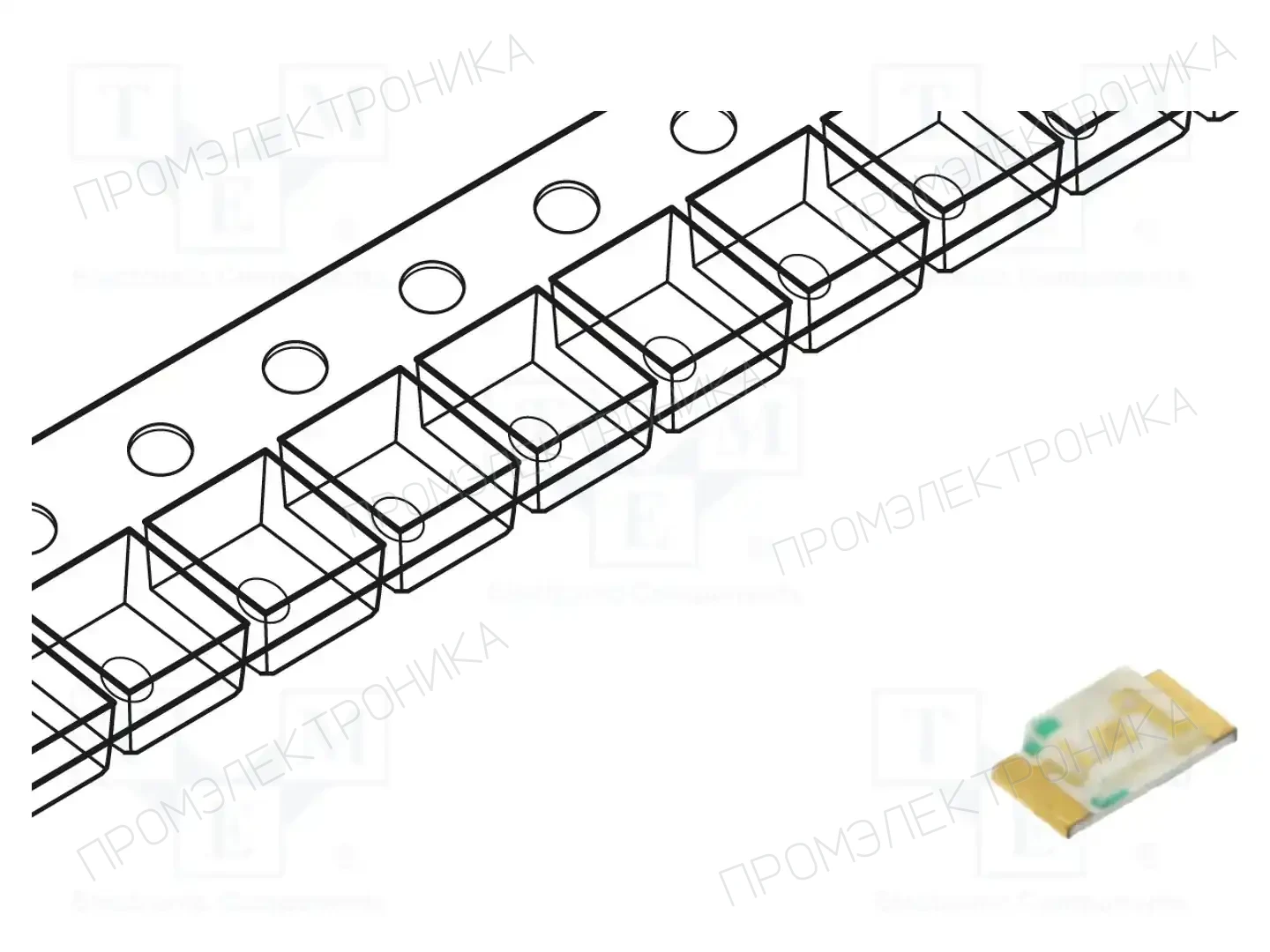 KINGBRIGHT ELECTRONIC KPT-3216LVZGCK — Светодиоды SMD цветные
