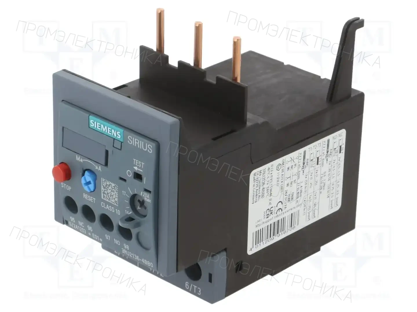 SIEMENS 3RU2136-4BB0 — Контакторы - дополнительное оборудование