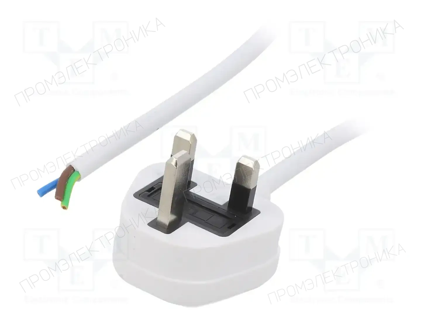 LIAN DUNG LT-318(3A) 3X1.0 WHT 1M END CUT — Кабели питания компьютерные и универс