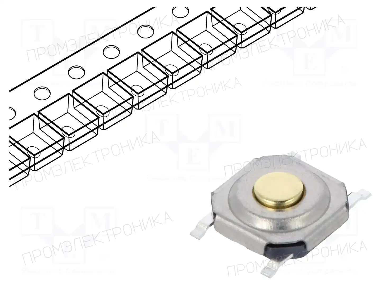 C&K PTS820J15KPSMTR LFS — Микропереключатели TACT