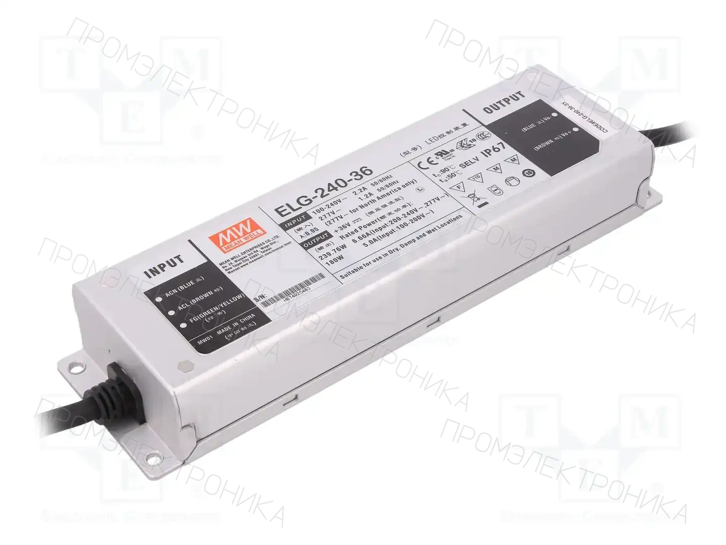 MEAN WELL ELG-240-36-3Y — Блоки питания для LED