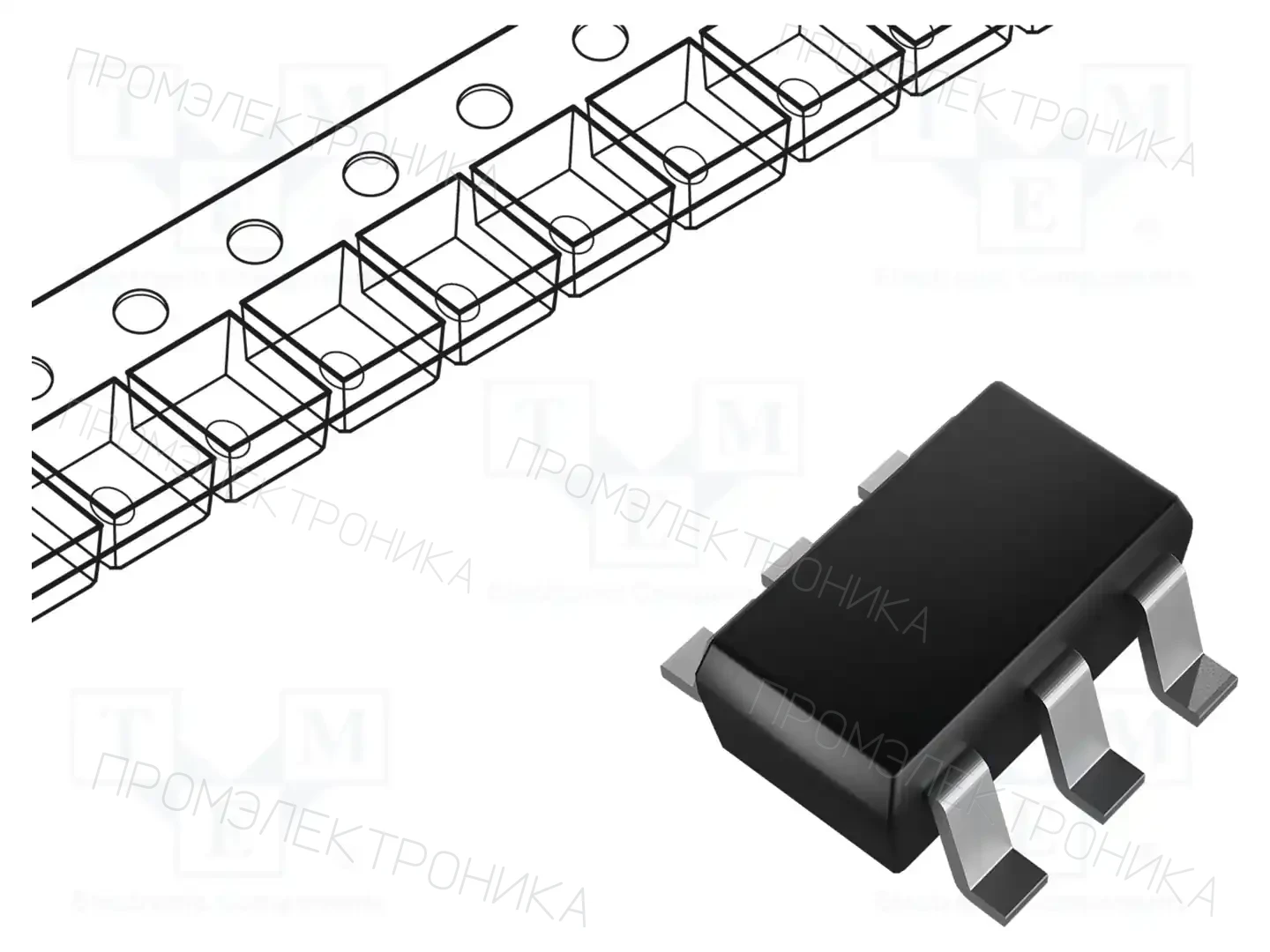 Texas Instruments TPS61071DDCR — Регуляторы напряжения - микросхемы DC/DC