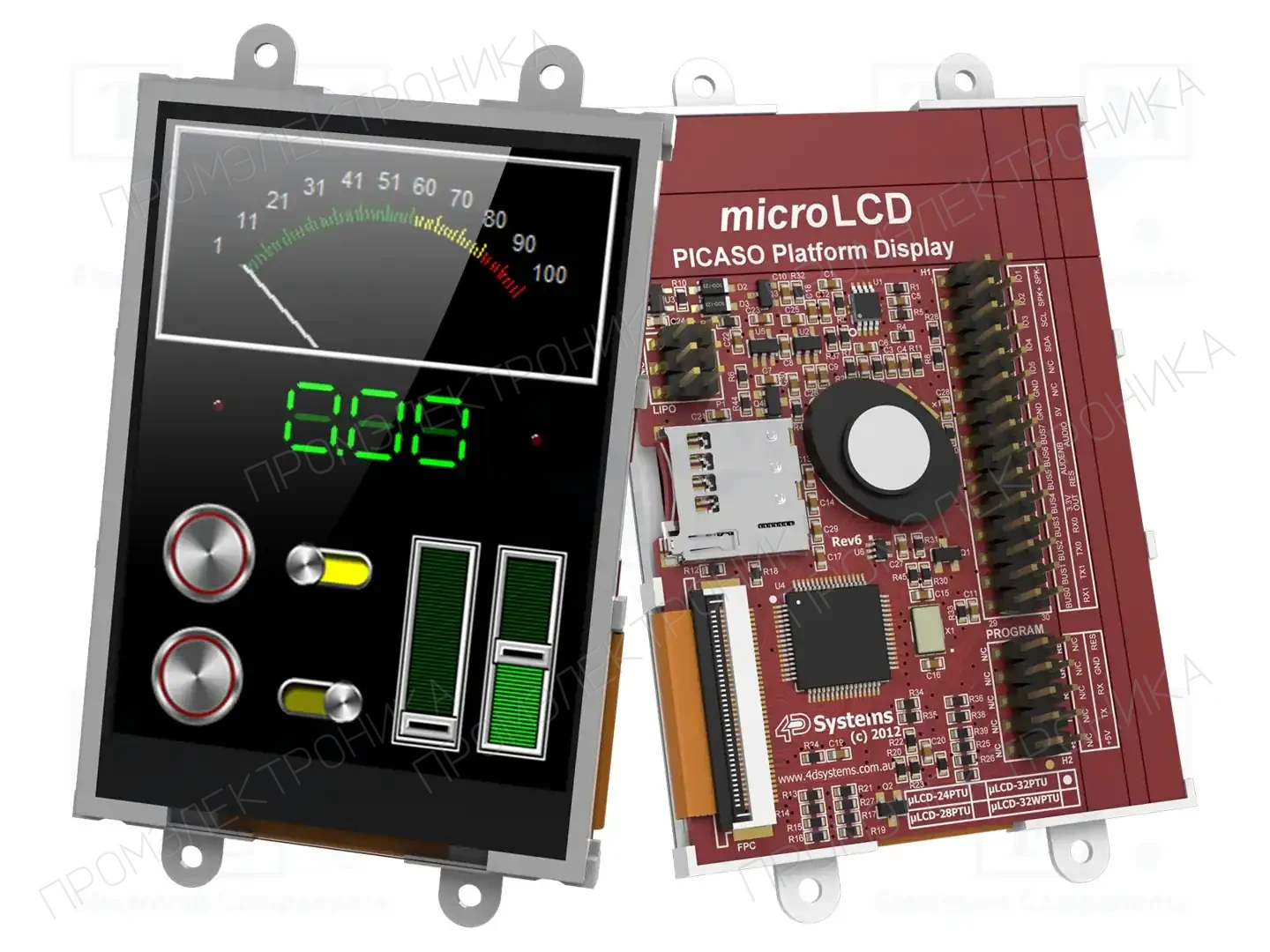 4D Systems ULCD-32PTU — Интеллигентные дисплеи