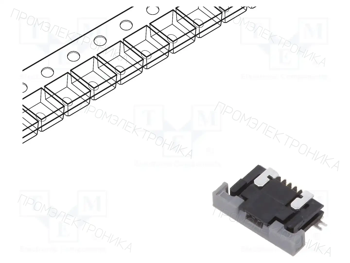 AMPHENOL COMMUNICATIONS SOLUTIONS SFV4R-4STBE1HLF — Разъeмы FFC/FPC растр 0,5мм