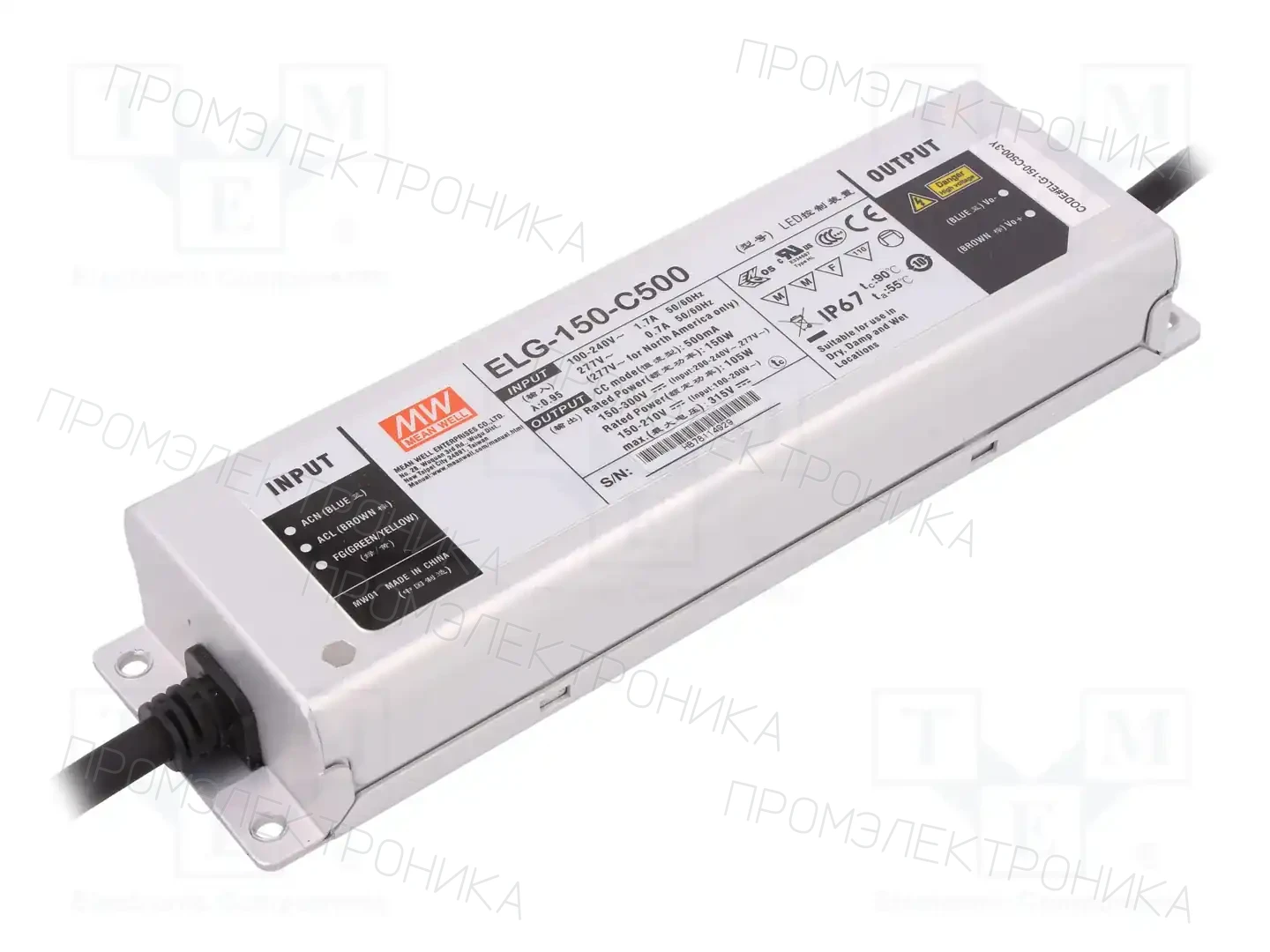 MEAN WELL ELG-150-C500-3Y — Блоки питания для LED