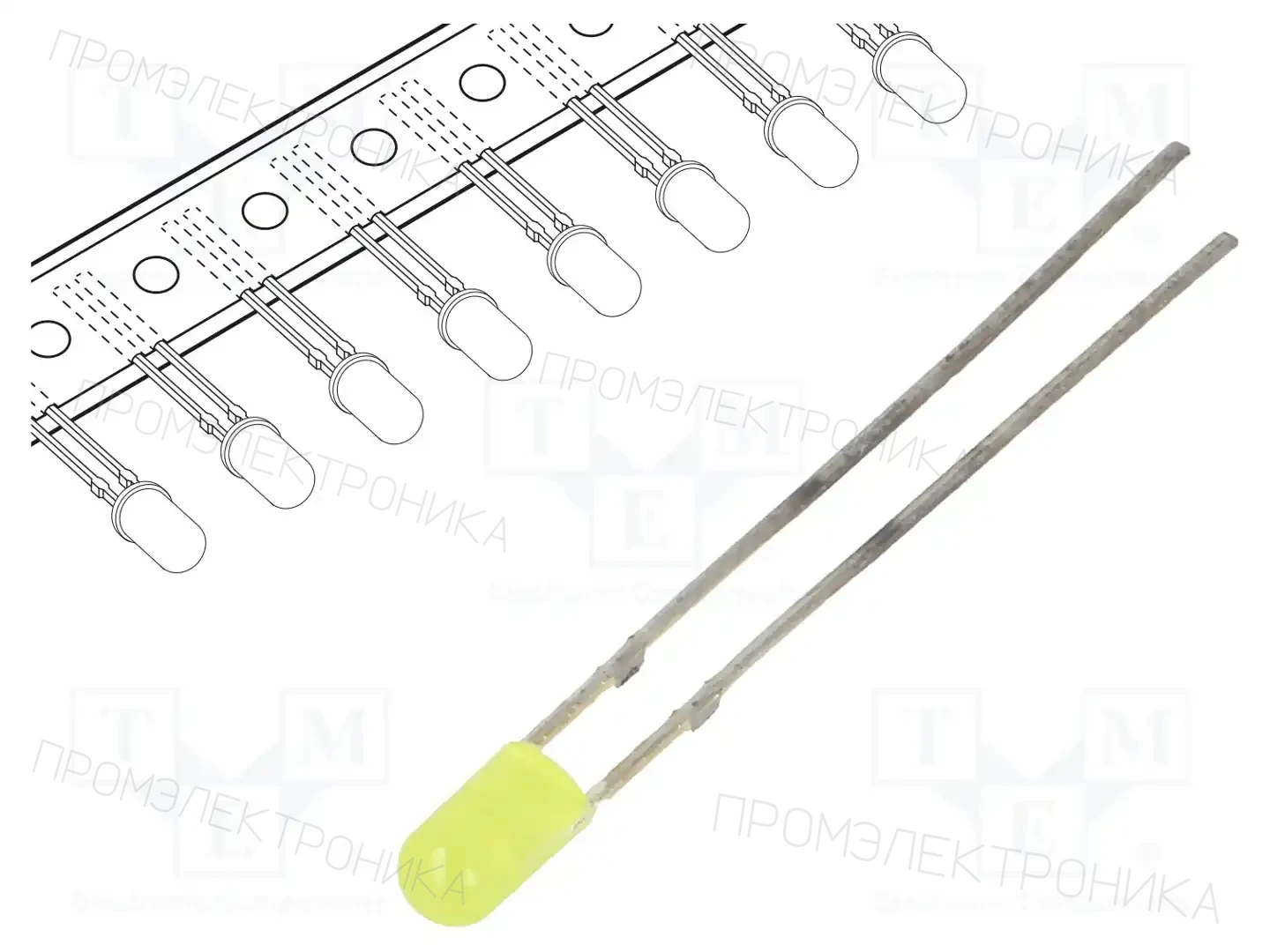 OPTOSUPPLY OSNY3134B-T — Круглые светодиоды THT