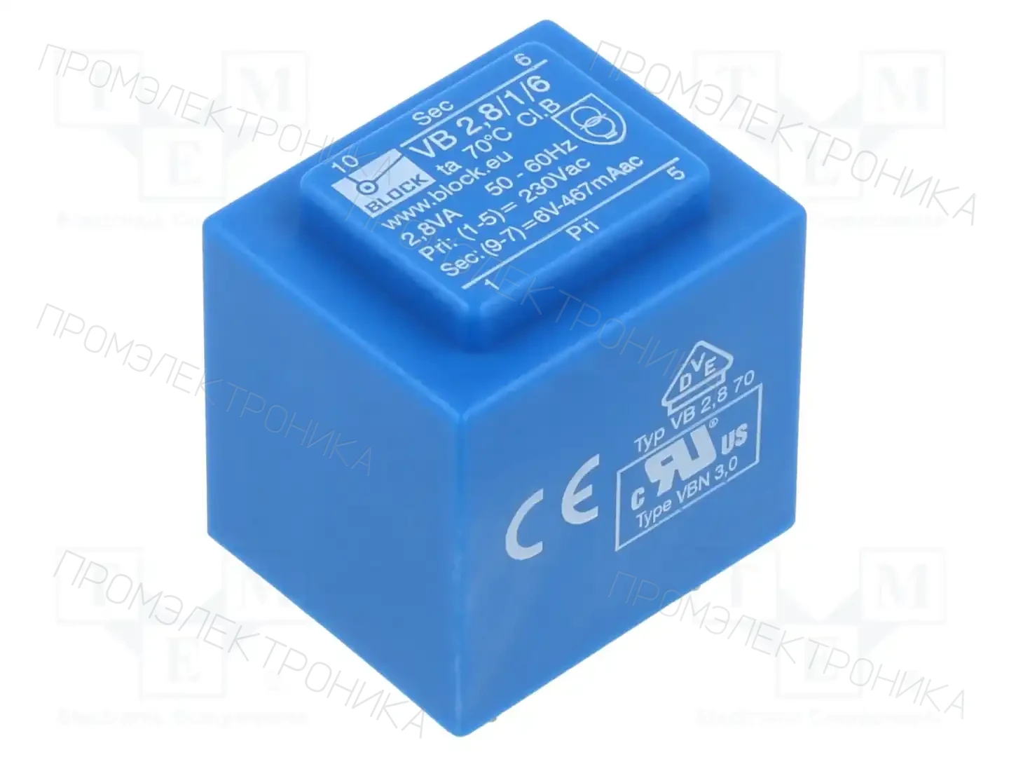 BLOCK VB 2,8/1/6 — Трансформаторы PCB