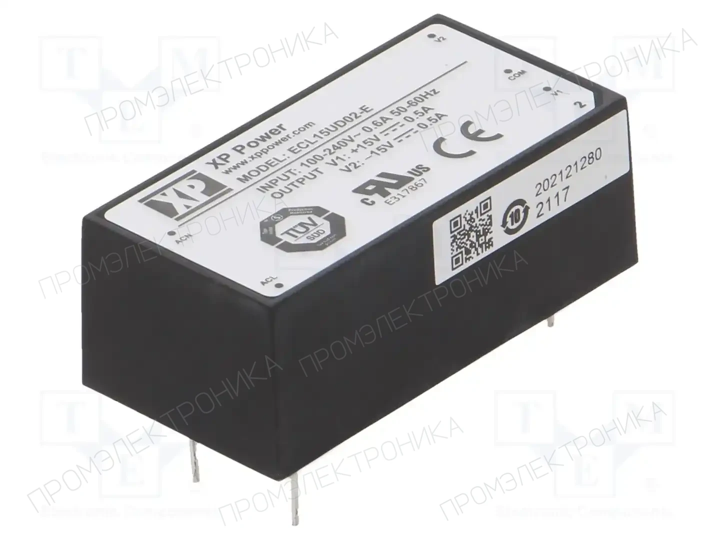 XP POWER ECL15UD02-E — Преобразователи AC/DC для PCB