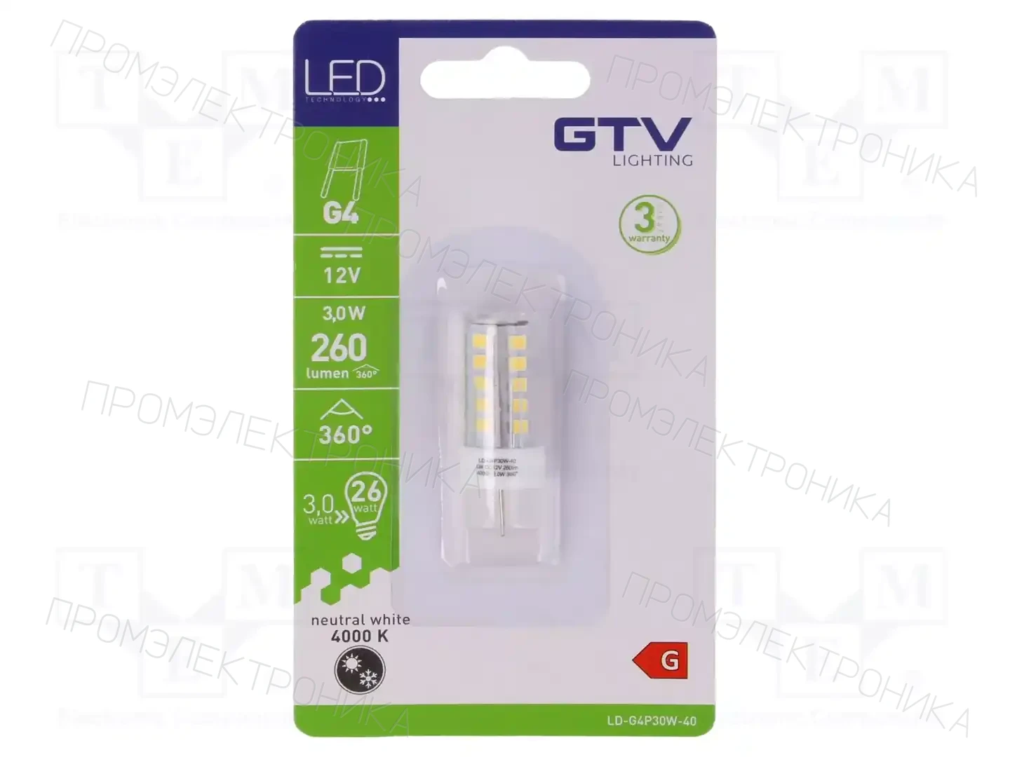 GTV Poland LD-G4P30W-40 — Источники света - освещение