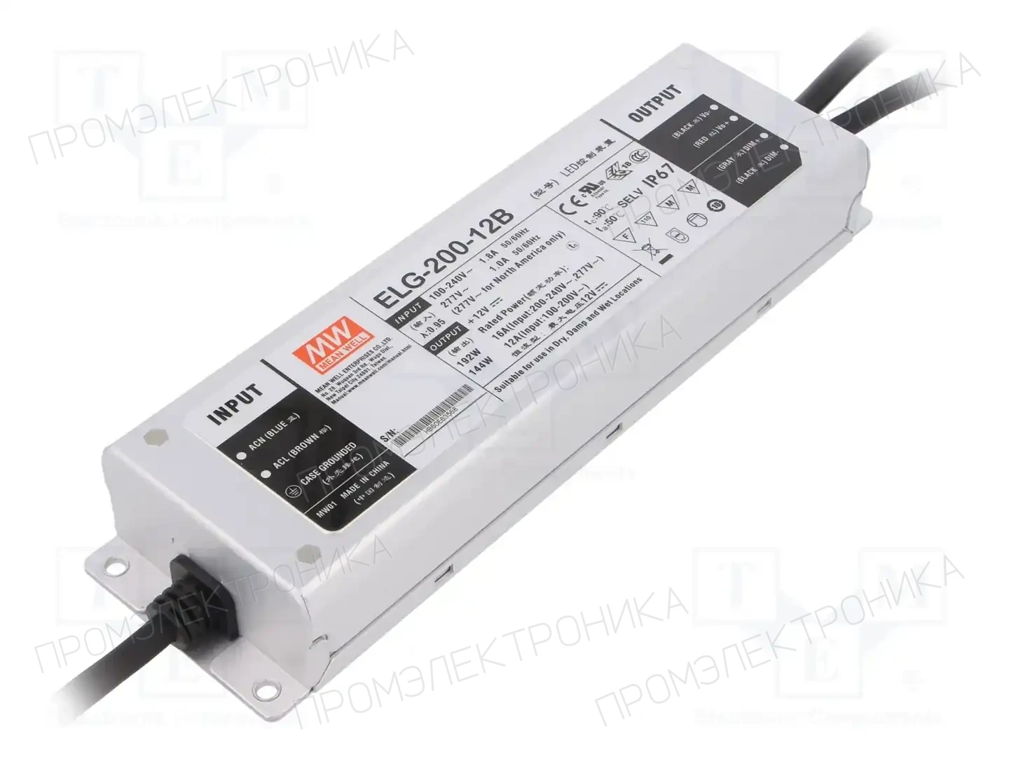 MEAN WELL ELG-200-12B — Блоки питания для LED