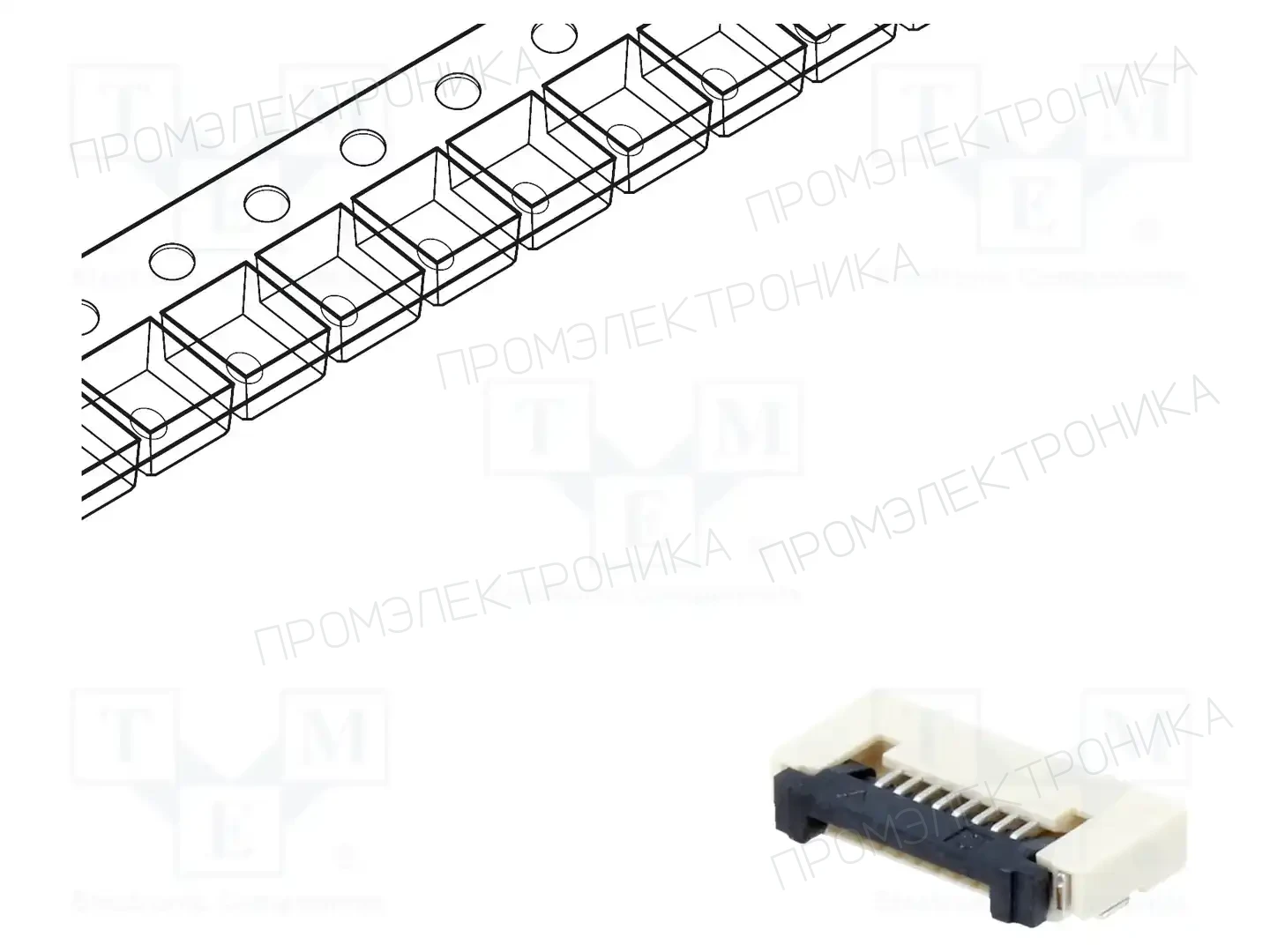 CONNFLY DS1020-12-8VBT1A-R — Разъeмы FFC/FPC растр 0,5мм