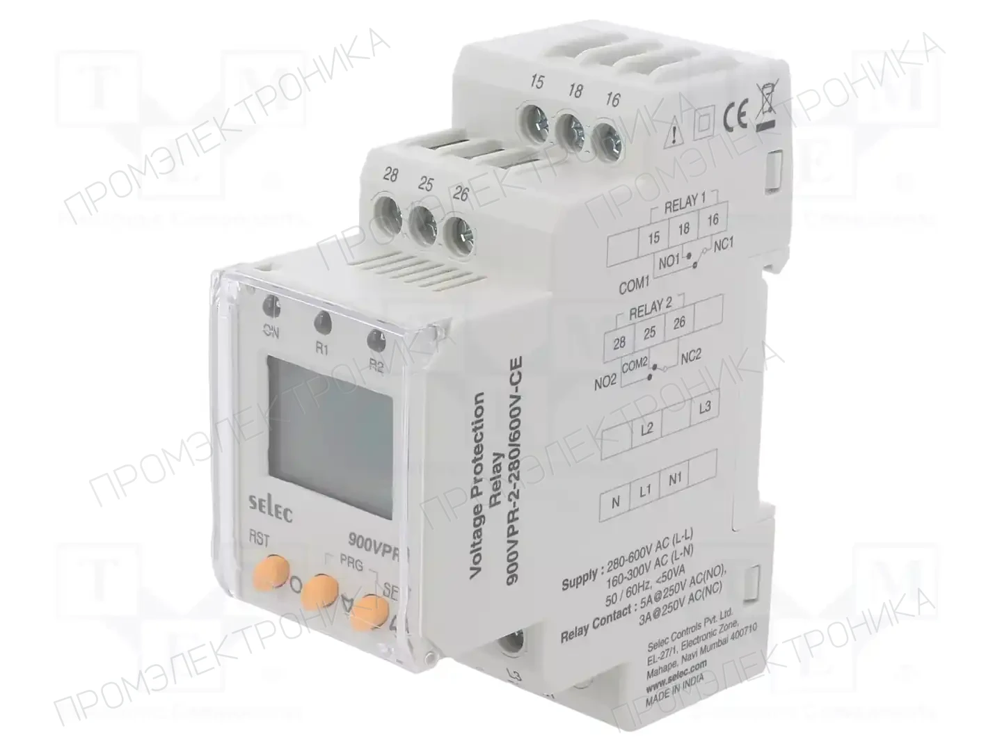 SELEC 900VPR-2-280/600-CE-ROHS — Панельные цифровые измерители - прочие