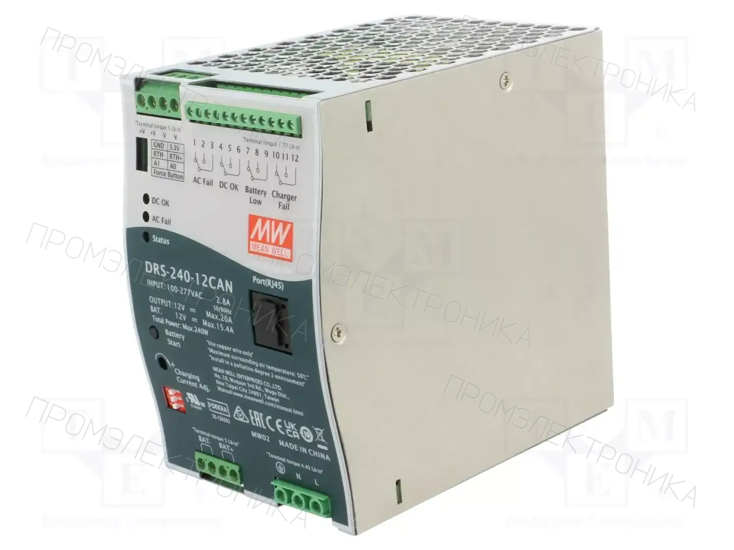 MEAN WELL DRS-240-12CAN — Блоки питания на DIN-рейку