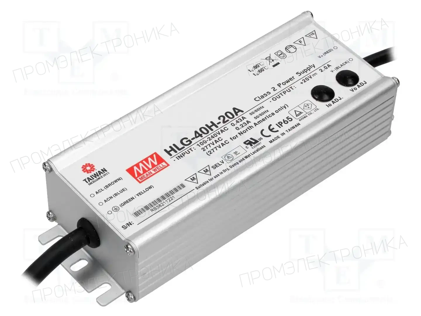 MEAN WELL HLG-40H-20A — Блоки питания для LED