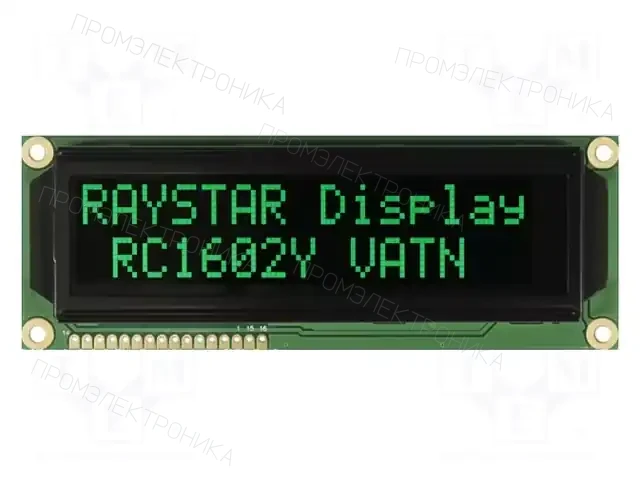 RAYSTAR OPTRONICS RC1602Y-LLG-JWVE — Дисплеи LCD буквенно-цифровые