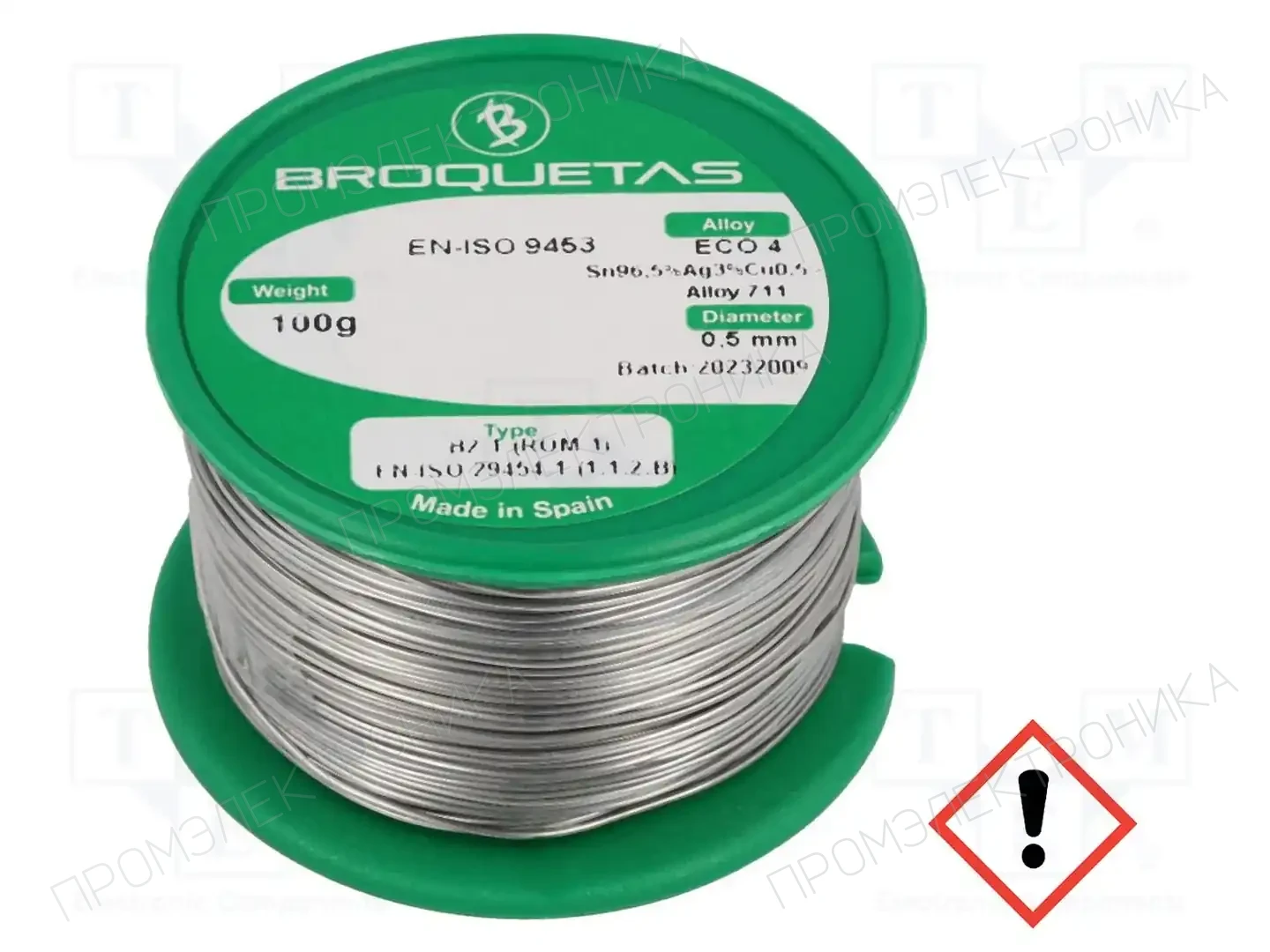 BROQUETAS ECO 4 B2.1 0,5MM 100G — Паяльные провода бессвинцовые