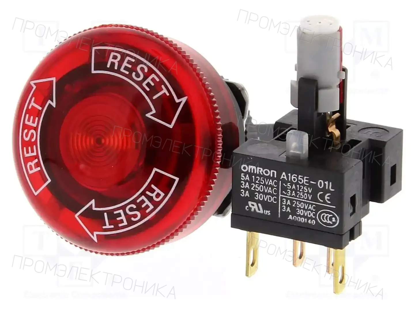 OMRON A165E-LS-24D-01 — Переключатели панельные стандартные 16мм