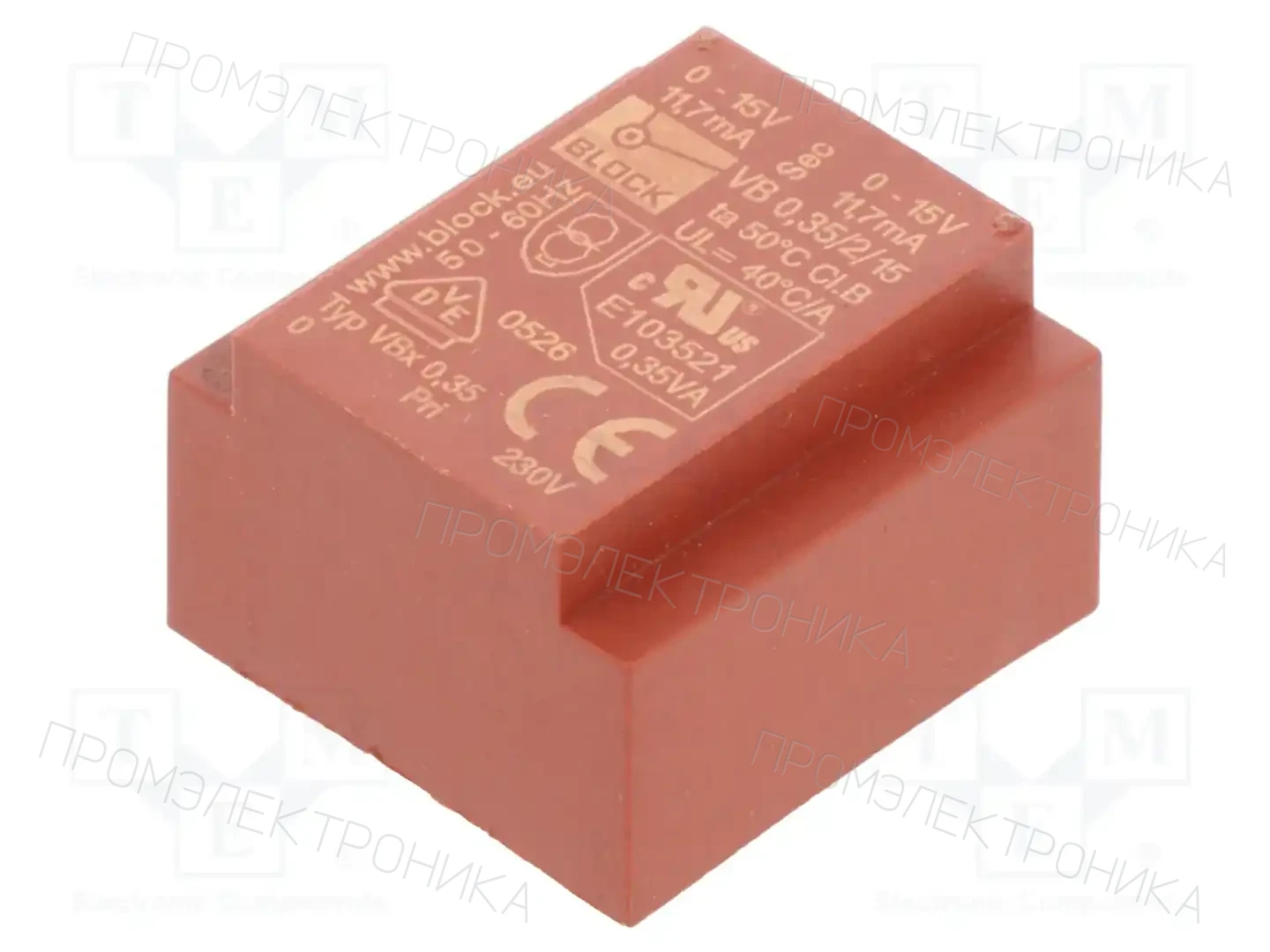 BLOCK VB 0,35/2/15 — Трансформаторы PCB