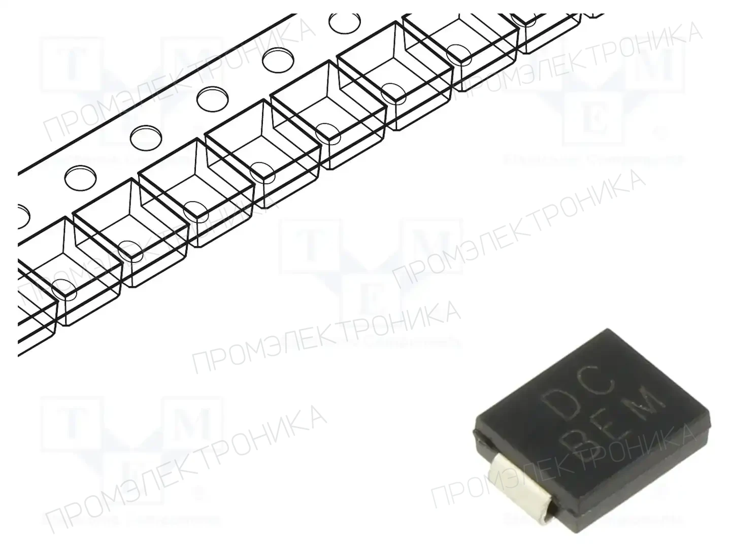 DC COMPONENTS SMCJ15CA — Диоды TVS SMD двунаправленные