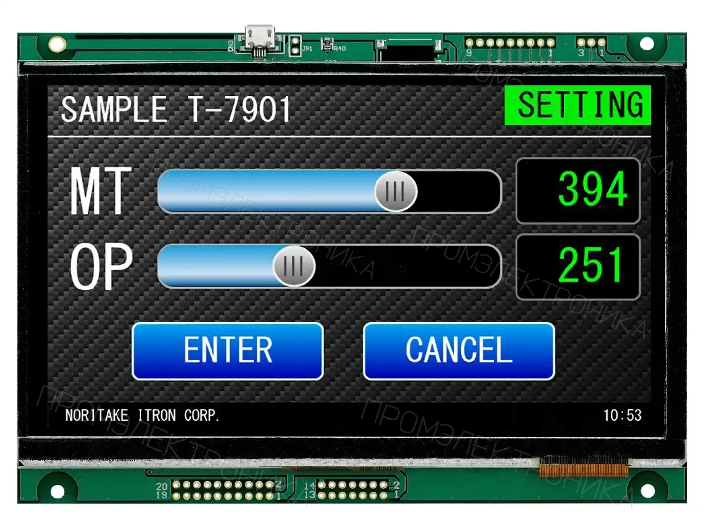NORITAKE Itron GTWV070C3A00PA — Дисплеи TFT