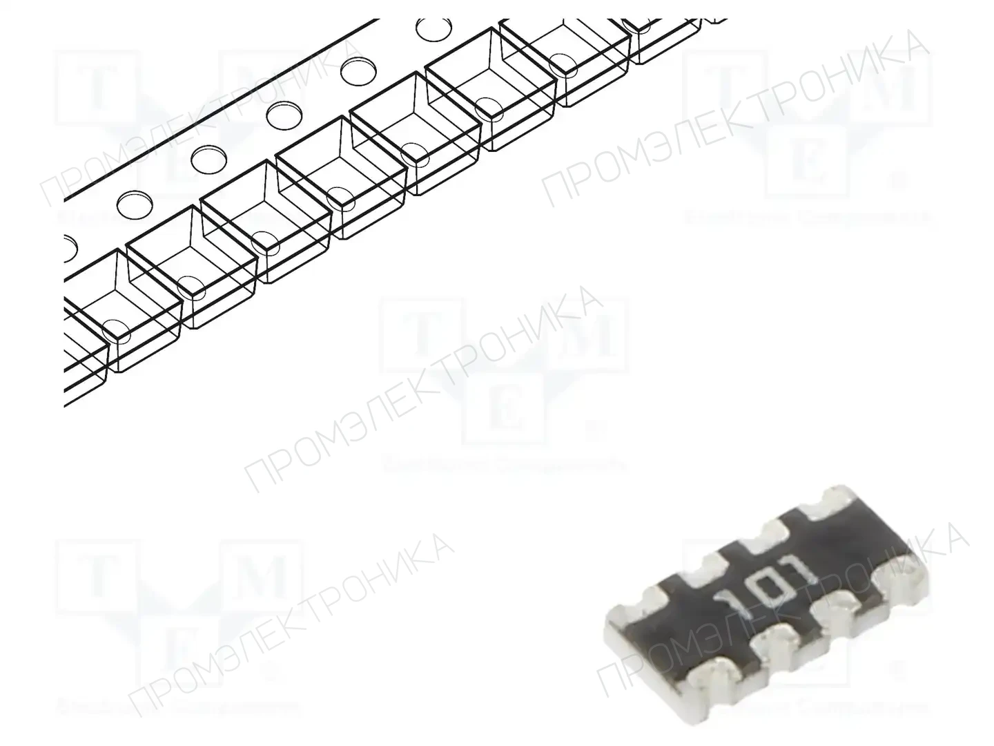YAGEO TC164-JR-07100RL — Резисторные сборки